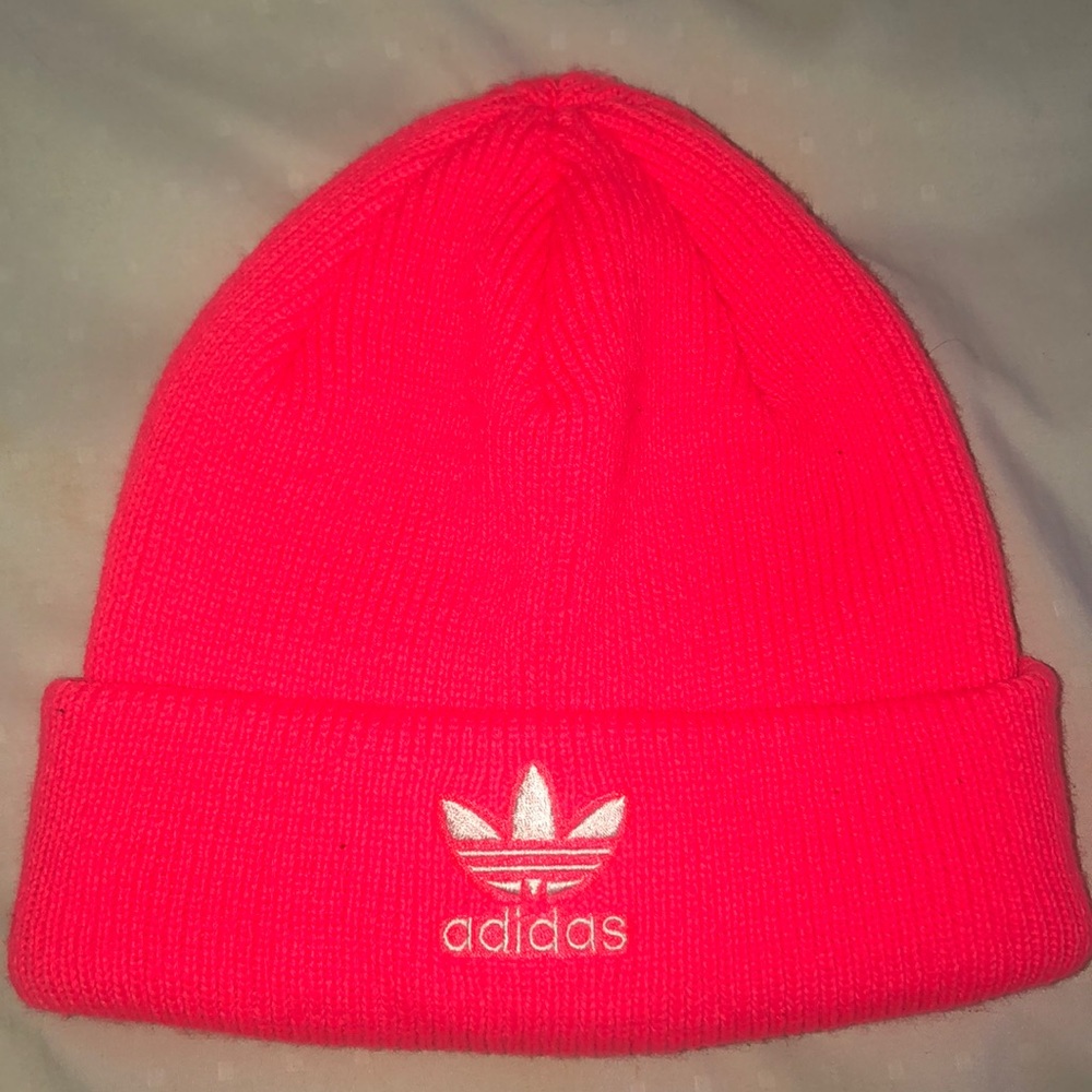 hot pink adidas beanie